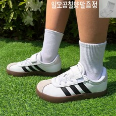 아디다스 주니어 VL COURT 코트 3.0 EL C 신기 편한 벨크로 키즈 어린이 아동 유아 신발 발편한 운동화 남아 여아 초등 등하원 스니커즈 화이트 [일오공칠양말증정]