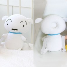흰둥이 머리 보호 쿠션 인형 머리쿵 방지 애착 캐릭터, 1개, 흰둥이머리쿵인형