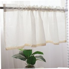 린넨 레이스 바란스 커튼 숏 미니 부엌 선반가리개 79000EA 1EA