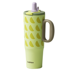바블로브 럭키 버블 손잡이형 대용량 더블 드링크 텀블러, 민트, 1개, 1200ml