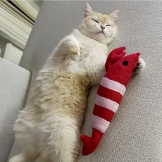 에그펫 고양이 장난감 캣닙인형 캣닙 새우인형, 1개, 레드