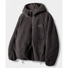 디미트리블랙 쉐르파 플리스 슬래쉬 후드 자켓_차콜 8113712