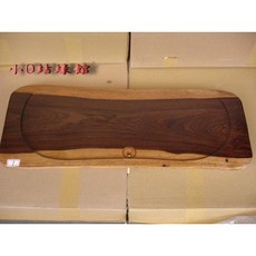 小O結緣館 黑紫檀木整塊帶皮茶盤 仿古茶具 64x23x5.5 品茗雅趣, 1個, 黑紫檀木