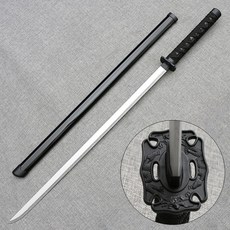일본식 연습용 검과 칼집 긴짧은 사이즈 무술 소품 놀이용 무기, 1개, 10. 100cm 모롱(실버바디)