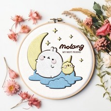 <토이앤퍼즐> 캐릭터 DIY 펀치 펠트 니들 자수, 1개, 몰랑이 문나이트