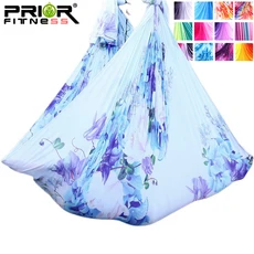 플라잉요가해먹 5m 공중 해맥 세트 오브르 실크 그라데이션 컬러 피트니스 스트레치 벨트 체육관 실내 스튜디오, Spring, 1개