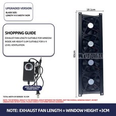 취향저격 창 배기 팬 자동 기계 신선한 공기 효율적인 주방 환기 시스템, 4)upgrade 60cm