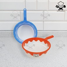 우승주방 국산 칼라 자루채 원형 손잡이 체망 채망 밀가루채, 1개