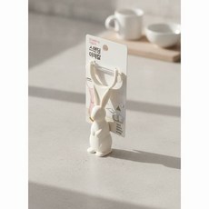 STC 스탠딩 감자칼 필러 야채 과일 껍질 벗기기 주방 도구 아이보리, 1개, 아이보리_동물(토끼)