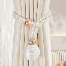 窗簾綁帶輕奢紗簾綁繩紮束帶簡約釦環綁飾可調節神器布帶一件窗簾裝飾配件, 米白色(一個裝), 1個