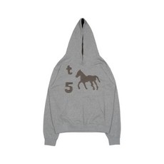 더콜디스트모먼트 TCM stripe horse Hoodie 후드 티셔츠 (melange grey) 185722