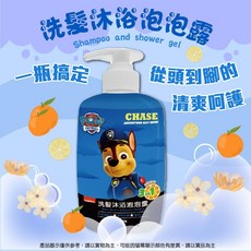 汪汪隊立大功 兒童洗髮沐浴泡泡露 500g 台灣製造 二合一/三合一, 兒童洗髮/沐浴泡泡露(甜橙香氛), 1個