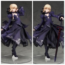 抱漫閣 美少女命運之夜fate卑王黑塞巴Saber禮服可換手動漫手辦模型, 1個