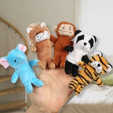 역할놀이 구연동화 동물손가락인형 5종세트