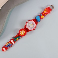 新款刻度圓殼卡通發光錶帶兒童手錶 適合小學生生日禮物獎品