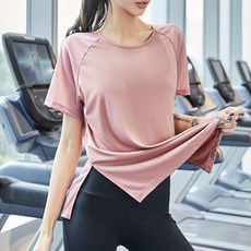 옆트임 메쉬 필라테스 요가 헬스 티셔츠 WI032T