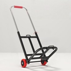 HUAIN 다용도 튼튼한 접이식 폴딩카트 편리하게 사용 운반 손수레, 1개, 내마모블랙