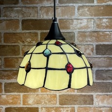 HUGO LIGHTING 歐式復古第凡內馬賽克鑲崁吊燈, 鳳尾款