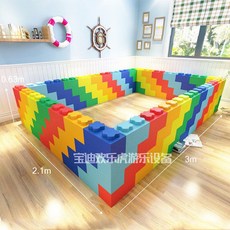 빅블록 대형블록 놀이방 볼풀 가드 벽돌 장난감 블록놀이, 128 이중(유색)