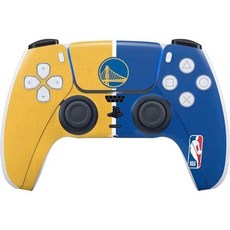 스키니 데칼 게이밍 스킨 PS5 컨트롤러 호환 공식 라이선스 NBA 골든스테이트 워리어스 캔버스 디자인, 1 Pack, Yellow - CVSNBA10
