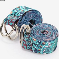 瑜伽伸展帶阻力帶拉力繩 瑜伽繩拉伸帶 開肩拉筋艾揚格輔助, 1.5米高品質織帶短款慎拍，白色花×1個