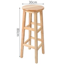 스툴 원목 원형 식탁 1인용 협탁, 1개, 신형 80CM 강화