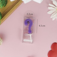 問號造型蠟燭 烘焙蛋糕裝飾, 1個, 紫色問號蠟燭夾1