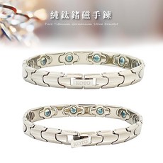 KOTO原廠外銷歐洲品牌KENTA Dr.Tenshi鍺磁石能量純鈦手鍊年輕款1入 銀亮光澤極輕好戴(絨布束袋裝), 1個