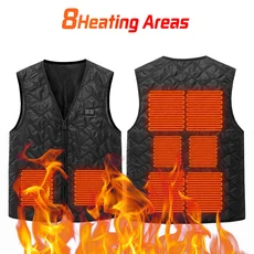 가열 조끼 USB 충전식 전기 자가 발열 재킷 남녀 공용 야외 사냥 캠핑 하이킹 착용