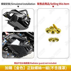 KOSO 刺針水箱護罩 適用於 DRG1.2代 / MMBCCU / JETSL&SL+t超C / Fiddle158, 加購【金色】正鈦螺絲一組(不含護罩)
