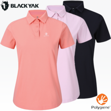 블랙야크 여성 베이직 카라 반팔티 1BYKTMU501 폴리진 기능성 스판 폴로 티셔츠