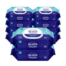 모나리자 내추럴 클래식 물티슈 캡형, 10개, 100매입, 40g