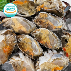 국내산 연평도 급냉 특품 손질 절단 암꽃게, 1박스, 1kg(6-12조각) 절단 암꽃게