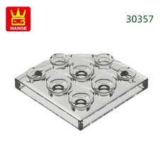 라운드 코너 블록 컬러 곡선 벽돌과 기술 부품, 30. 90.Trans-Clear, 1개