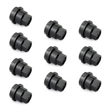 트럭 바퀴 유지 관리에 적합한 20개의 자동차 러그 너트 프로텍터 24mm 방진 블랙 플라스틱 캡 세트 15661036, 10