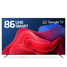 티브이지 86인치 UHD 4K 구글 스마트TV LG패널 고화질 대형TV, 고객직접설치, 스탠드형, 86인치 스마트TV