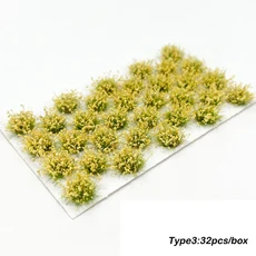 Diy HO /건물/정원 모래 테이블 풍경 디오라마 키트에 대한 소형 꽃 잔디 ABS 식물 재료