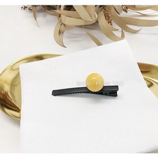 오아브로드 포인트 컬러 핀 블랙 볼 여성 머리핀 헤어핀, E. 컬러 콩 꽥꽥이 클립옐로우