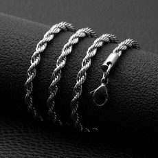 써지컬스틸 트위스트로프 체인 목걸이 hes+8876ec