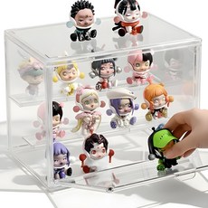 McEDA 아크릴 케이스 가방 피규어 보관함 장식장, 투명선반(27x18x22), 1개