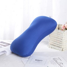 배송 가능한 폼 입자 뼈 모양 베개 사무실 점심시간용 엎드려 자는 베개 로고 인쇄 가능 휴대용 소형 베개 제조업체 도매, 사파이어 블루, 38X20(센티미터)