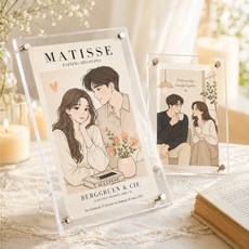 마벨인홈 고급 투명 아크릴 액자 스탠드형 A4 A3 size, 1개
