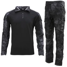 야외 훈련 하이킹 의류 사냥 전술 유니폼 전술 개구리 위장 셔츠 카고 바지 팔꿈치 무릎 패드 슈트, L