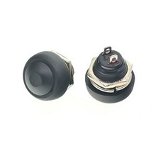 2 핀 미니 방수 스위치 순간 푸시 버튼 스위치 리셋 비잠금 pbs-33b pbs33b 12V 12mm 1A 1 개, [01] Black 1PCS