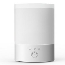 퓨어디아 LED 무드등 타이머 3단 분무 조절 터치식 가습기 2.5L, 화이트