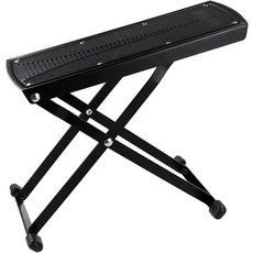 클래식 기타를 위한 알바 GB 6단계 조절식 발 받침대 스틸 프레임 의자가 있는 검은색 기타리스트와 플라멩코 기타 연주자를 바닥 그립 텍스처 포함