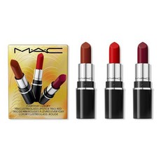 MAC 에브리데이 럭셔리 미니 러스트글라스 립스틱 트리오 레드 3피스 세트, MAC 에브리데이 럭셔리 미니 러스트글라스 립스틱 트리