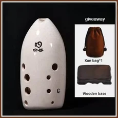 2025 10홀 뮤지컬 Xun 전문가용 G톤 성인용 어린이 초보자용 오카리나 휴대용 핸드헬드 오르프 악기, 10 White G Tone Left