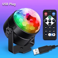 뮤직 싱크 LED 무대 디스코 조명 리모컨 크리스마스 분위기 회전 볼 램프 파티 가정 KTV DJ 바 크리스마스용, 1ps