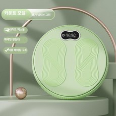 실내 트위스트 회전 운동기구 스텝퍼 홈트 유산소운동 저소음 미끄럼방지 강화 ABS 원형, 1개, 에너제틱그린 [카운팅 ]